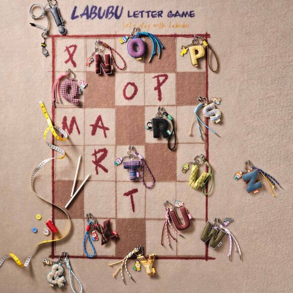 Labubu The MONSTERS PopMart Pin for Love  Letter Pendants A-M Blind Boxes - Picture 11 of 14